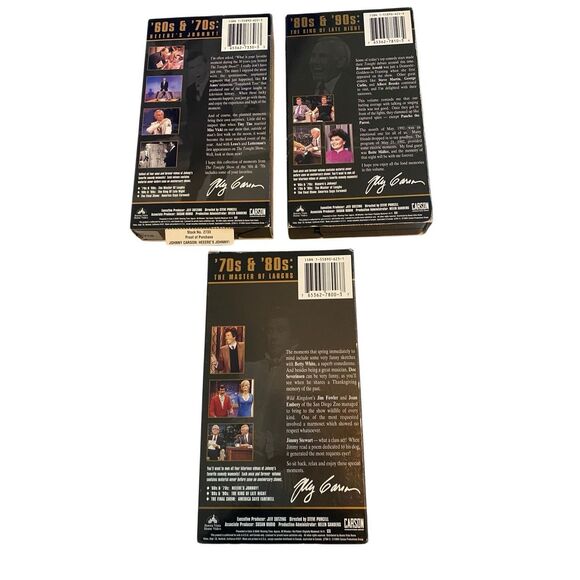 Johnny Carson Favorite Moments VHS Lot 3 Tapes Tonight Show Comedy Vintage TV - Picture 2 of 7